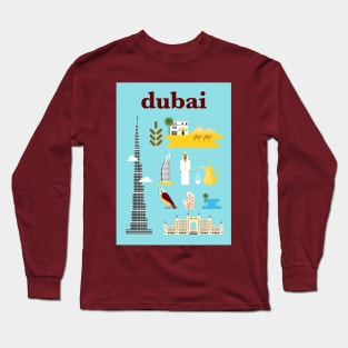 Dubai city poster Long Sleeve T-Shirt